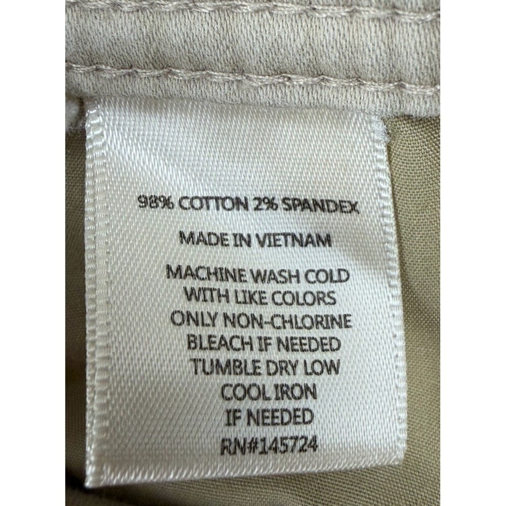 Onward Reserve Mens 5-Pocket Pants Khaki Tan Straight Leg Cotton‎ Blend 32x28 - Picture 9 of 10